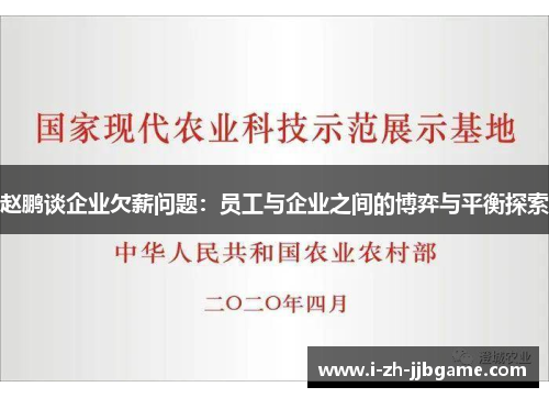 赵鹏谈企业欠薪问题：员工与企业之间的博弈与平衡探索