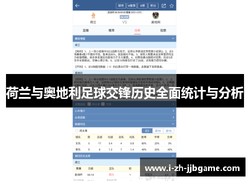 荷兰与奥地利足球交锋历史全面统计与分析
